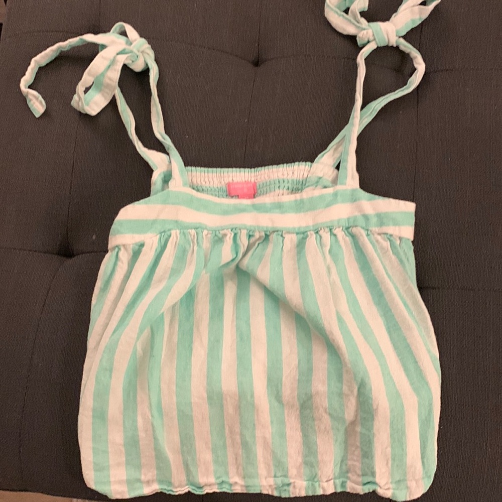 Stoney Clover for Target striped pajama tank top, xsmall, green and white